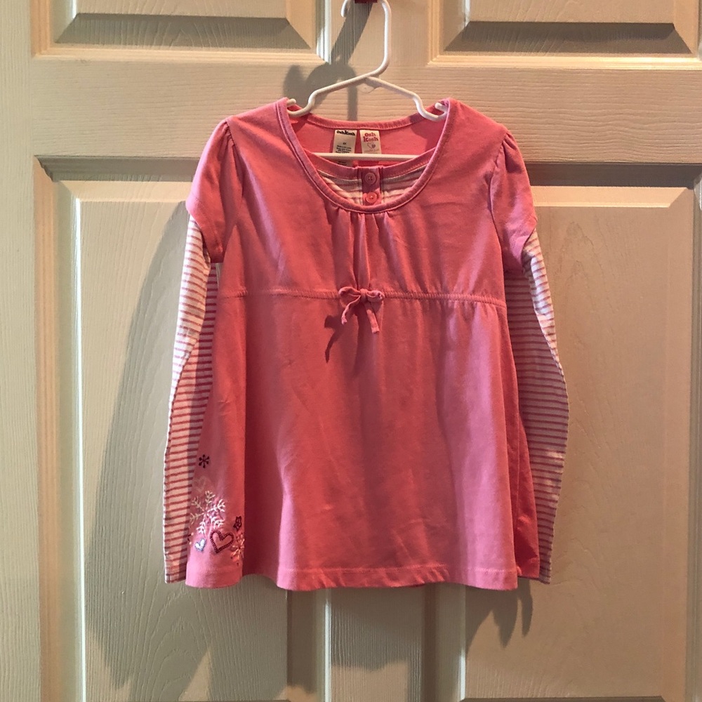 OshKosh Girls Long Sleeve Snowflake Top Size 6X